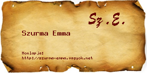 Szurma Emma névjegykártya